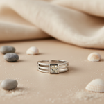 将图像加载到图库查看器中, 925 Silver Square Gemstone Ring for Women | Daily Wear Jewelry