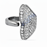 Load image into Gallery viewer, Silver Crystal Pave Ring for Women | Statement Jewelry