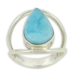 Load image into Gallery viewer, 925 Silver Larimar Teardrop Pendant | Women's Gemstone Jewelry