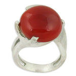 Load image into Gallery viewer, Silver Red Gemstone Ring for Women | Statement Jewelry