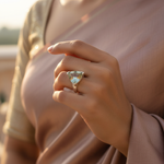 将图像加载到图库查看器中, 925 Silver Green Amethyst Ring for Women | Gemstone Jewelry