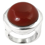Load image into Gallery viewer, 925 Silver Red Carnelian Stone Ring for Women | Statement Ring
