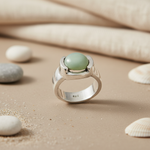 将图像加载到图库查看器中, 925 Silver Round Green Gemstone Ring for Women | Daily Wear