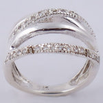 Load image into Gallery viewer, 925 Silver Cubic Zirconia Crossover Ring | Women's Fashion Jewelry