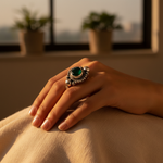 将图像加载到图库查看器中, 925 Sterling Silver Green Onyx Ring for Women | Gift Jewelry