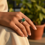 将图像加载到图库查看器中, 925 Silver Green Gemstone Ring for Women | Gift Jewelry