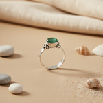 将图像加载到图库查看器中, 925 Silver Green Gemstone Ring for Women | Gift Jewelry
