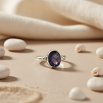 将图像加载到图库查看器中, 925 Sterling Silver Iolite Ring for Women | Gemstone Jewelry