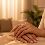 Load image into Gallery viewer, Anillo de plata con circonita cúbica de corte ovalado para mujer | Regalo