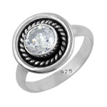 Load image into Gallery viewer, 925 Silver Round Cubic Zirconia Ring for Women | Gift Jewelry