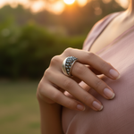Load image into Gallery viewer, Silver Ring with Sparkling Stone for Women | Statement Jewelry