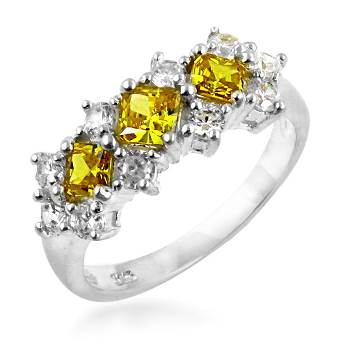 925 silver yellow sapphire ring for women | gemstone jewelry