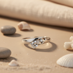 将图像加载到图库查看器中, Silver Pear-Cut Cubic Zirconia Ring for Women | Gift Jewelry