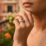 将图像加载到图库查看器中, 925 Silver Pink Topaz Ring for Women | Gemstone Jewelry