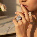 Load image into Gallery viewer, Anillo de plata con circonita cúbica para mujer | Anillo llamativo