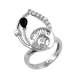 Load image into Gallery viewer, 925 Silver Onyx Diamond Ring for Women | Statement Ring