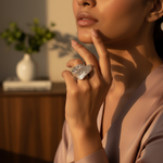 Load image into Gallery viewer, 925 Silver Abstract Ring | Statement Jewelry for Women