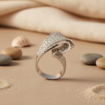 Load image into Gallery viewer, 925 Silver Abstract Ring | Statement Jewelry for Women