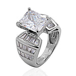 Load image into Gallery viewer, 925 Silver Princess Cut Cubic Zirconia Ring for Women