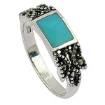将图像加载到图库查看器中, 925 Silver Turquoise Ring for Women | Gemstone Jewelry