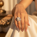 将图像加载到图库查看器中, Pearl & Cubic Zirconia Ring for Women | Sterling Silver Ring
