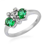 将图像加载到图库查看器中, 925 Silver Emerald Ring for Women | Gemstone Jewelry