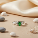 将图像加载到图库查看器中, 925 Silver Emerald Ring for Women | Gemstone Jewelry