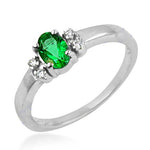 将图像加载到图库查看器中, 925 Silver Emerald Ring for Women | Gemstone Jewelry