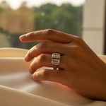 将图像加载到图库查看器中, Silver Ring with White CZ Stones | Women's Fashion Jewelry