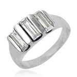 将图像加载到图库查看器中, Silver Ring with White CZ Stones | Women's Fashion Jewelry