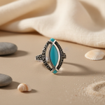 Load image into Gallery viewer, 925 Silver Turquoise Ring for Women | Statement Jewelry