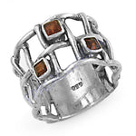Load image into Gallery viewer, 925 Silver Garnet Gemstone Ring for Women | Statement Jewelry