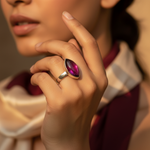 将图像加载到图库查看器中, 925 Silver Pink Gemstone Ring for Women | Gift Jewelry