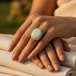 将图像加载到图库查看器中, 925 Silver Green Gemstone Ring for Women | Statement Jewelry