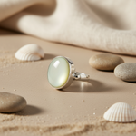 将图像加载到图库查看器中, 925 Silver Green Gemstone Ring for Women | Statement Jewelry