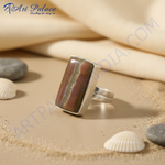 Load image into Gallery viewer, 925 Silver Rhodonite Ring for Women | Gemstone Jewelry Gift