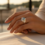 将图像加载到图库查看器中, 925 Sterling Silver Moonstone Ring for Women | Gift Jewelry