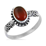 将图像加载到图库查看器中, 925 Silver Carnelian Ring for Women | Gemstone Ring