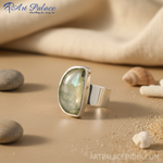 Load image into Gallery viewer, Anillo de piedra lunar arcoíris en plata de ley 925 para mujer | Regalo
