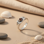 Load image into Gallery viewer, 925 Silver Garnet Gemstone Ring for Women | Daily Wear