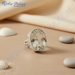 Load image into Gallery viewer, 925 Silver White Quartz Ring for Women | Statement Jewelry