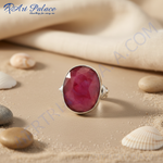 Load image into Gallery viewer, Silver Ruby Ring for Women | Gemstone Jewelry