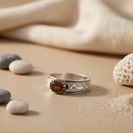 Load image into Gallery viewer, 925 Silver Garnet Ring for Women | Anniversary Gift