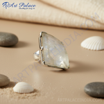 Load image into Gallery viewer, Silver Moonstone Ring for Women | Statement Jewelry Gift