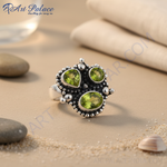 Load image into Gallery viewer, Anillo de peridoto en plata 925 para mujer | Joyería con piedras preciosas