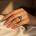 将图像加载到图库查看器中, Silver Emerald Ring for Women | Gemstone Jewelry