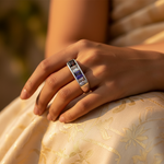 将图像加载到图库查看器中, Silver Ring with Gemstones for Women | Statement Jewelry