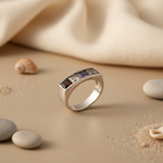 将图像加载到图库查看器中, Silver Ring with Gemstones for Women | Statement Jewelry