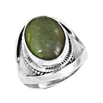 Load image into Gallery viewer, 925 Silver Green Gemstone Ring for Women | Statement Jewelry