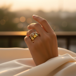 Load image into Gallery viewer, 925 Gold Plated Silver Ring with Stone for Women | Gift Ring